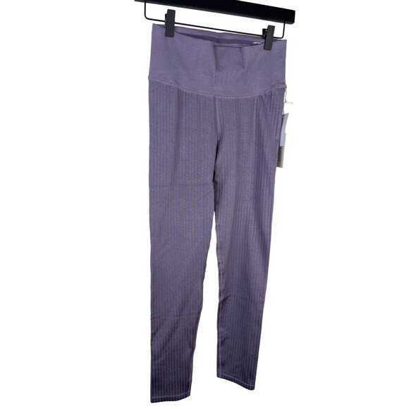 Good American Ribbed Leggings NWT Size 1/2 Dusty Violet Compression Yoga Pants - Picture 13 of 13